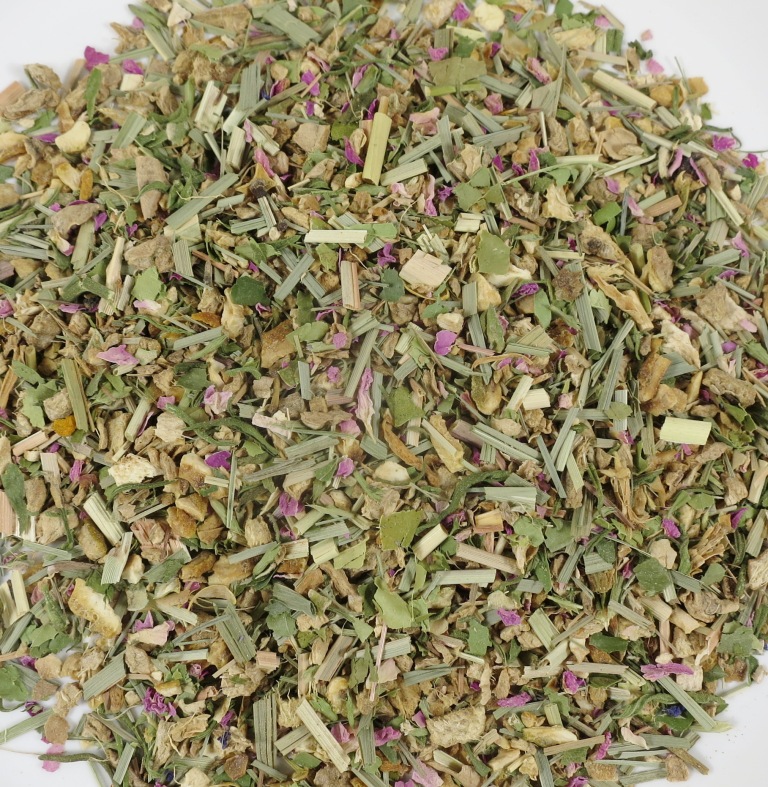 Ingwertee-mit-Zitronengras-Bio Bio Kräutertee mit Ingwer und Zitronengras OHNE Süssholz