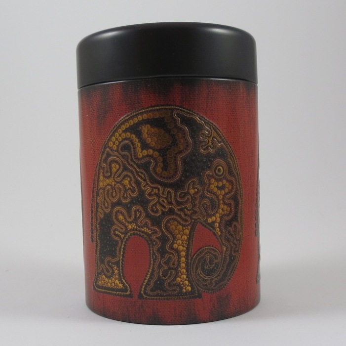 Dose_Elefant_gold_auf_rot_100 Dose Elefant gold auf rot, 125g