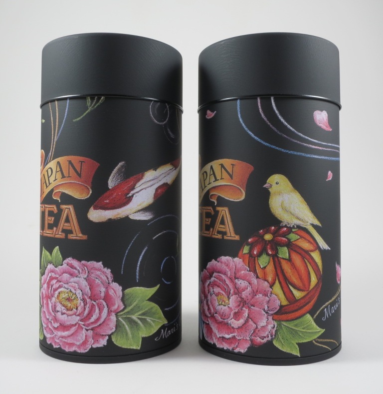 Japan-Teaa-Fisch-und-Vogel-Dosenpaar Japan Tea 'Fisch und Vogel' Dosenpaar