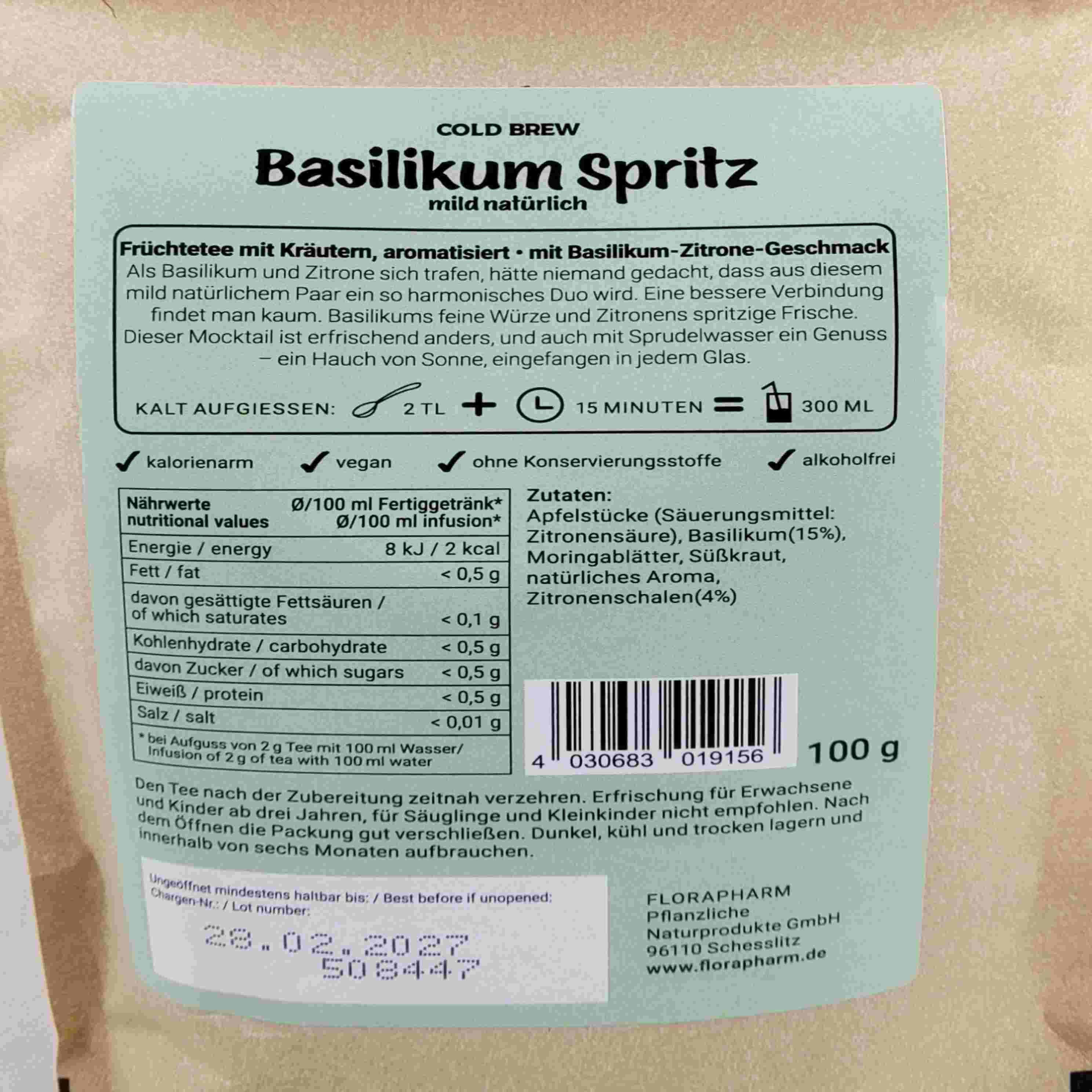 Cold Brew Tee - Basilikum Spritz