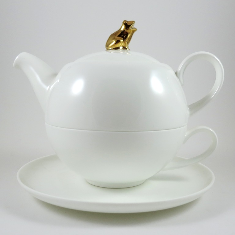 Gold-Frosch tea-for-one