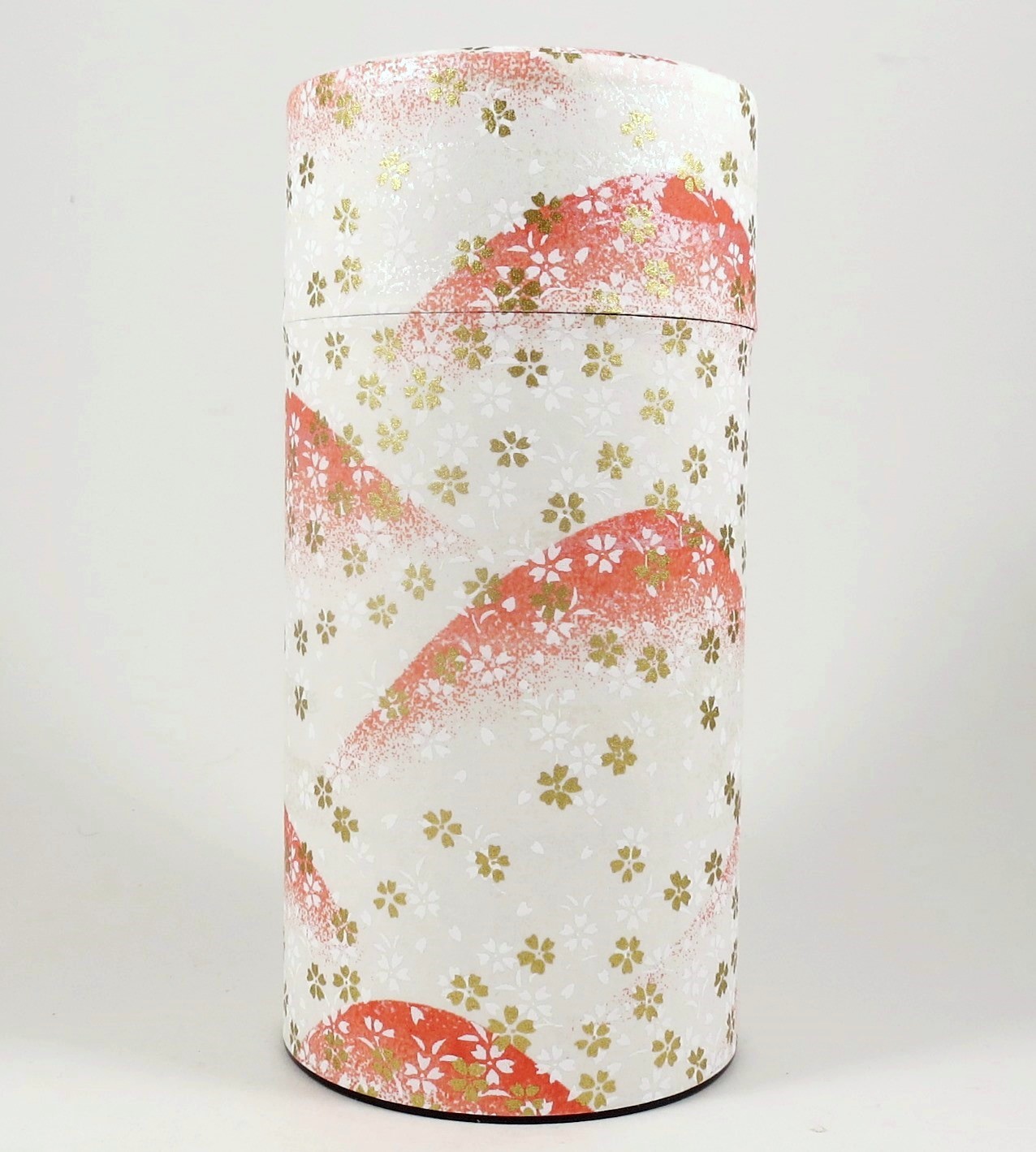 Dose-Japandesign-Blutewolke-rot Weißblechdose mit Japanpapier und Innendeckel